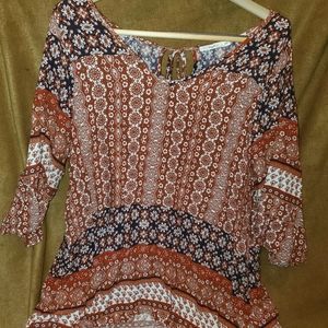 Beautiful Bohemian Blouse in Burgundy